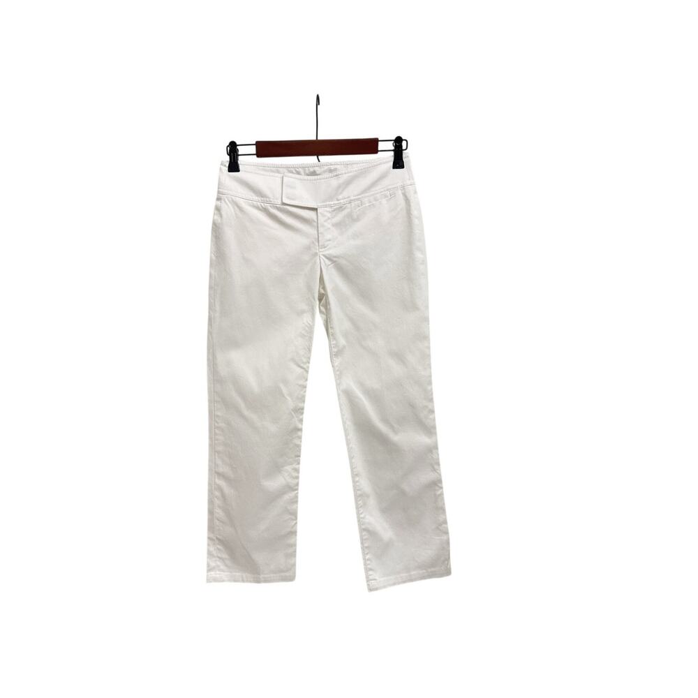 Lilly Pulitzer Palm Beach Fit Casual Ankle Cropped Preppy White Pants Size 0